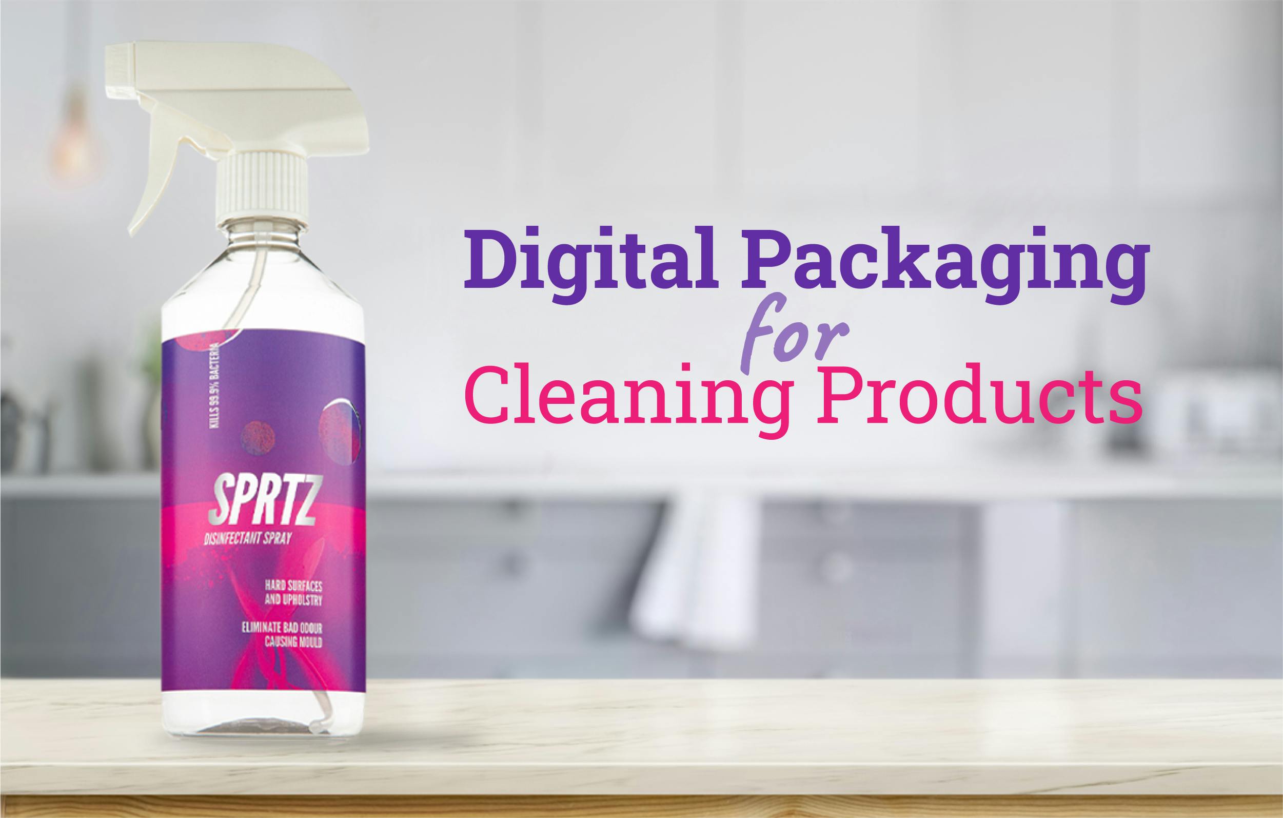 Digital packaging for cleaning products